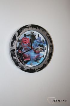 Zegar ścienny dla chłopca Disney Power Rangers 🕰 Zegar ścienny dla dziecka Power Rangers czytelny zegar na ścianę do pokoju dziecięcego który ułatwi naukę godzin maluchowi oraz starszakom (4).JPG